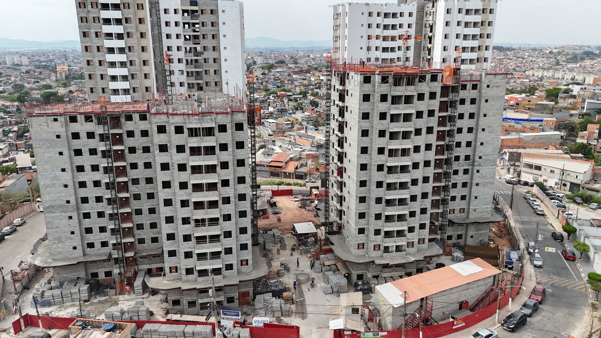 Panorámica aérea del conjunto de edificios