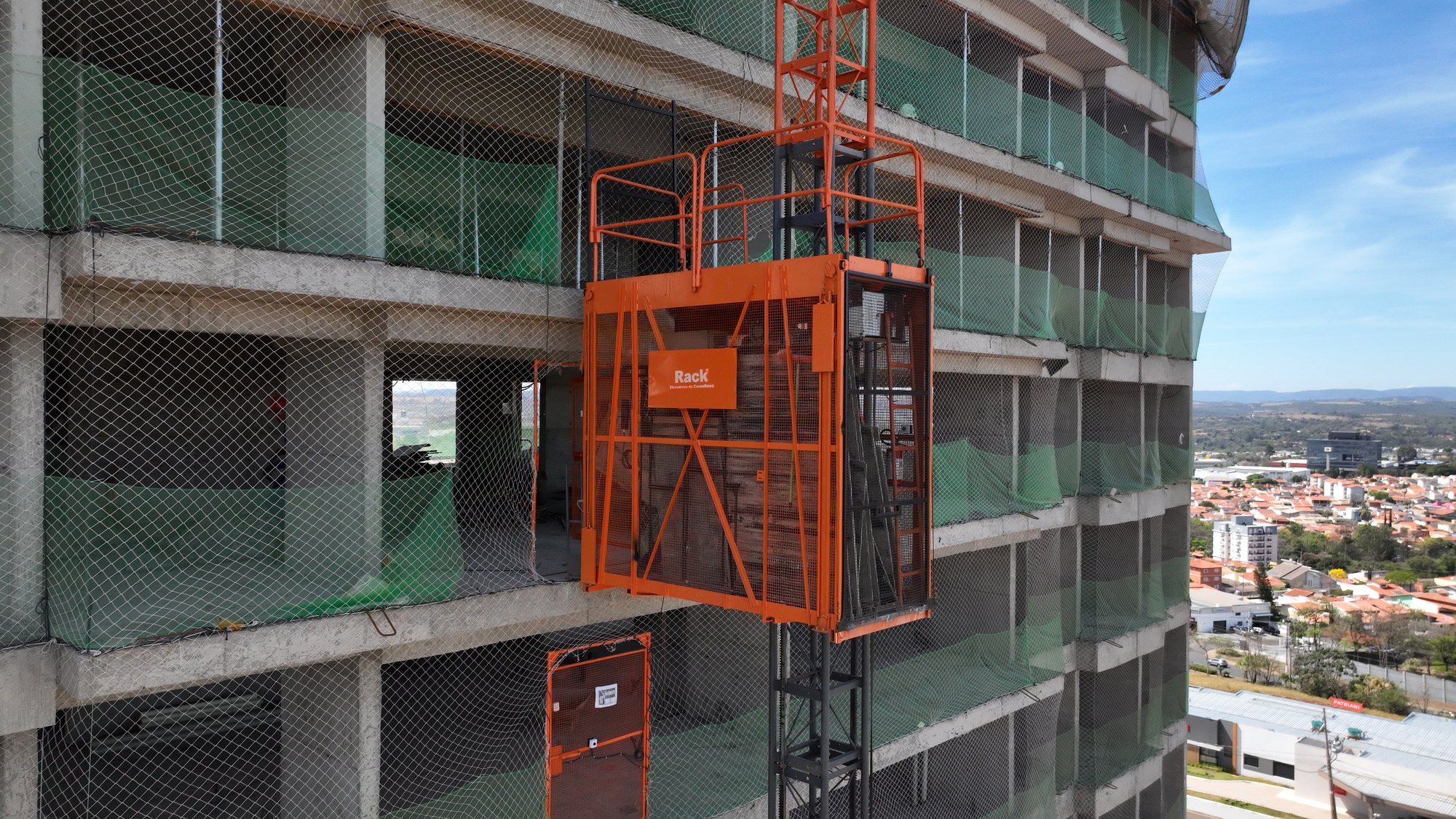 Cabina Rack vista desde un dron