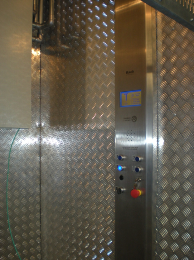 Control panel inside the cabin