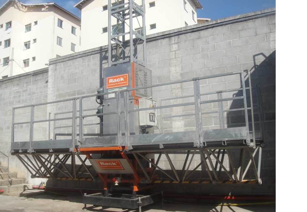 Plataforma de cremallera Rack con torre central y superficie de trabajo metálica